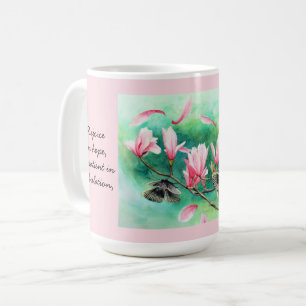 Floral w/ Butterflies, with Verse Romans 12:12 Coffee Mug