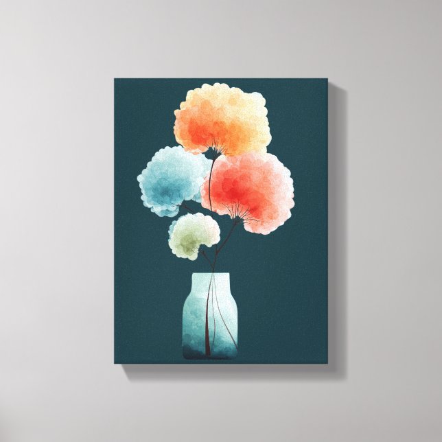  Floral Wall Art | Watercolor Hydrangeas (Front)