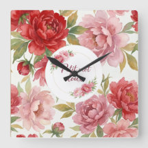 Floral Wall Clock Petit Mot Doux