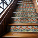Floral Wall Decor Art Nouveau Vintage Deco Tile<br><div class="desc">Welcome to CreaTile! Here you will find handmade tile designs that I have personally crafted and vintage ceramic and porcelain clay tiles, whether stained or natural. I love to design tile and ceramic products, hoping to give you a way to transform your home into something you enjoy visiting again and...</div>