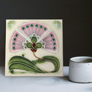 Floral Wall Decor Art Nouveau Vintage Deco Tile
