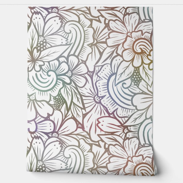floral wallpaper (Unrolling)