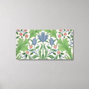 Floral wallpaper design canvas print