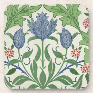 Floral wallpaper design coaster