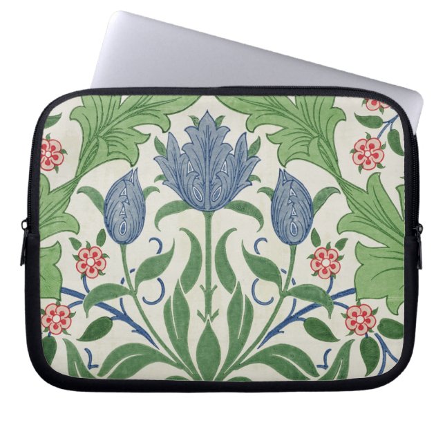 Floral wallpaper design laptop sleeve (Front)
