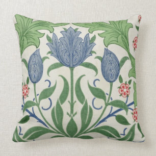 Floral wallpaper design throw pillow