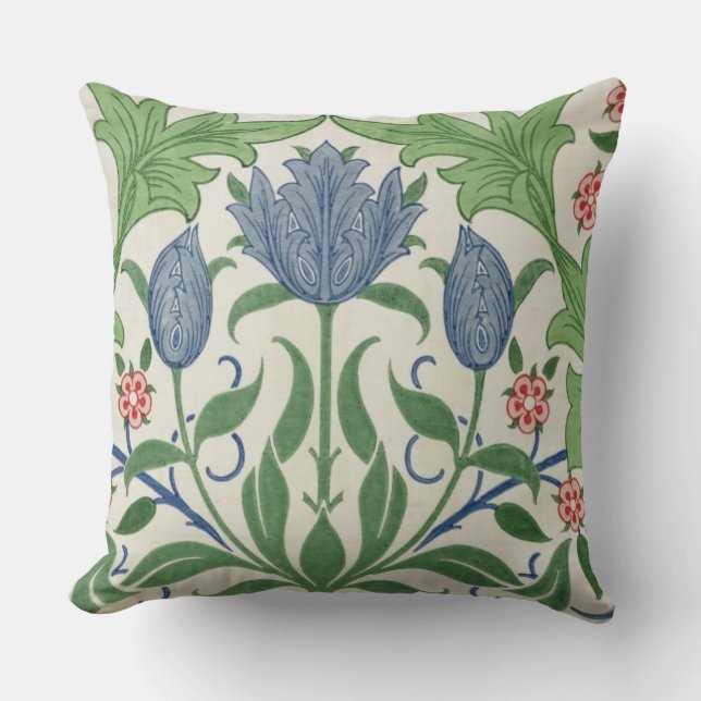 Floral wallpaper design throw pillow (Front)