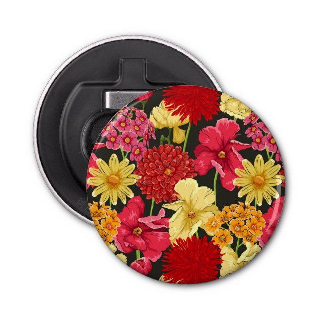 Floral wallpaper in watercolor style bottle opener (Front)