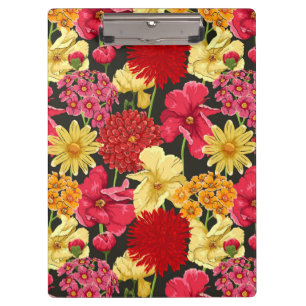 Floral wallpaper in watercolor style clipboard