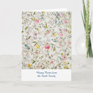 Floral Wallpaper Pattern Holiday Card