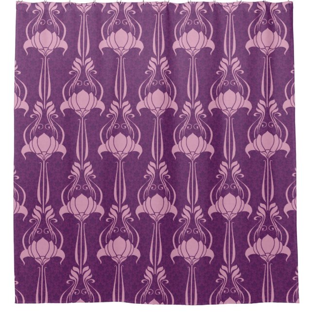 Floral Wallpaper Pink Violet Design (Front)