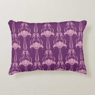 Floral Wallpaper Pink Violet Design Accent Pillow