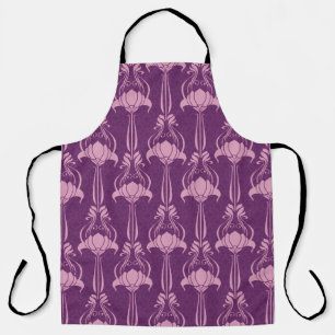 Floral Wallpaper Pink Violet Design Apron