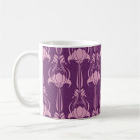 Floral Wallpaper Pink Violet Design