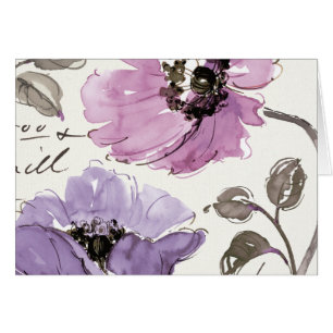 Floral Waltz Plum Watercolor Flowers