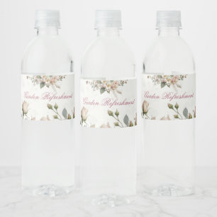 Floral Water Bottle Labels Bridal Shower