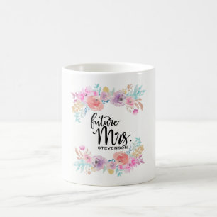 Floral Water Colour Future Mrs. Mug