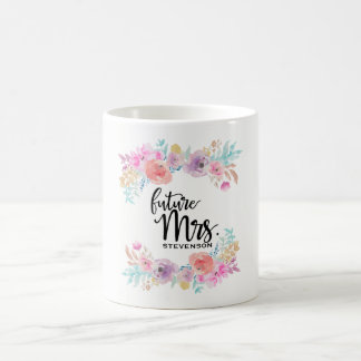 Floral Water Colour Future Mrs. Mug
