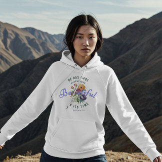 Floral Watercolor Beautiful Scripture Hoodie