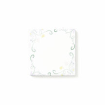 Floral Watercolor Boarder Post-It Notepad