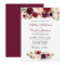 Floral Watercolor Burgundy Wedding Invitation BT