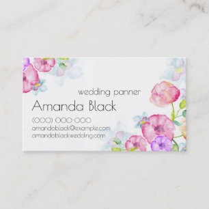 Floral Watercolor Business Card
