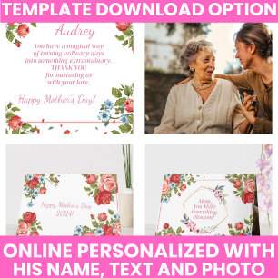 Floral Watercolor Elegant Mother's Day Card