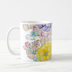 Floral watercolor elegant pattern coffee mug