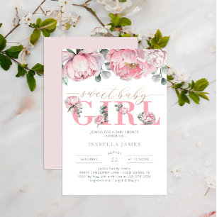 Floral Watercolor Eucalyptus Greenery Personalized Invitation