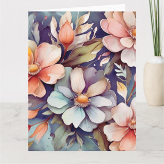 Floral Watercolor Greeting Card