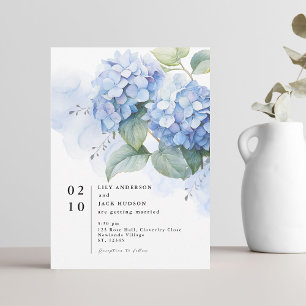 Floral Watercolor Hydrangea Wedding Invitation