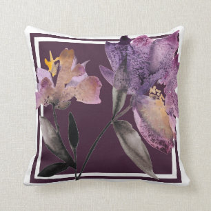 Floral Watercolor III Throw Pillow