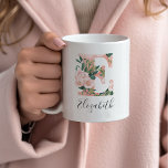 Floral Watercolor Initial Mug - E<br><div class="desc">Give this gorgeous mug as a gift to your bridal party, mother or friend!!</div>