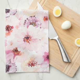 Floral Watercolor Kitchen Towel