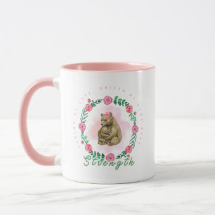 Floral Watercolor Mama Bear Art Mug