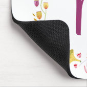 Floral Watercolor Monogram Mouse Pad (Corner)