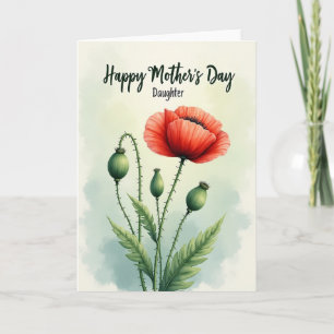 Floral Watercolor Mothers Card