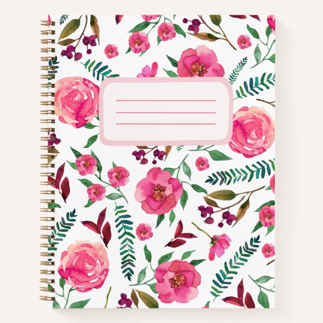 Floral Watercolor Notebook (Front)