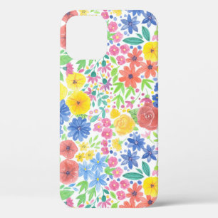 Floral watercolor pattern iPhone 12 case