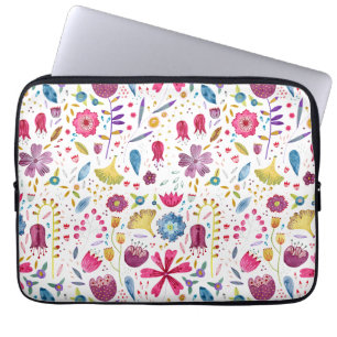 Floral Watercolor Pattern Laptop Sleeve