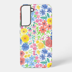Floral watercolor pattern samsung galaxy case