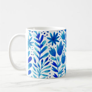 Floral Watercolor Plants Seamless Texture Coffee Mug