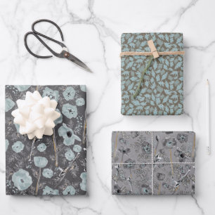 Floral Watercolor Poppies Decoupage Gift Wrapping Paper Sheet