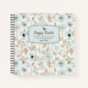 Floral Watercolor Poppies Location Livre d'Invité
