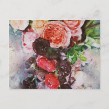 Floral Watercolor Postcard
