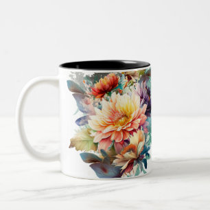 Floral watercolor retro vintage stille mug