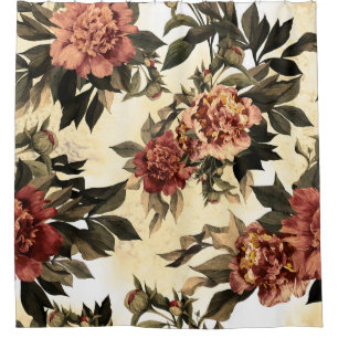 Floral Watercolor Roses, Peonies Pattern.