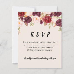 Floral Watercolor RSVP Card
