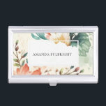Floral Watercolor Small Business Personalized  Business Card Holder<br><div class="desc">Floral Watercolor Small Business Personalized  Card Case - featuring stunning hand painted watercolor florals,  personalized with your name. Makes a very thoughtful gift.</div>
