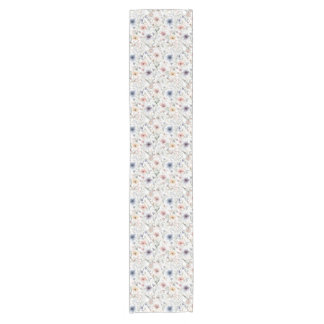Floral Watercolor Styl Botanical Table Runner